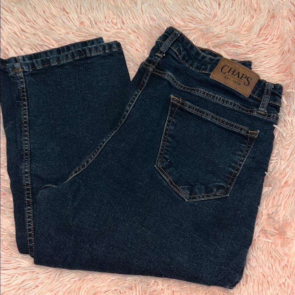 Chaps Men's Dark Blue Straight Jeans